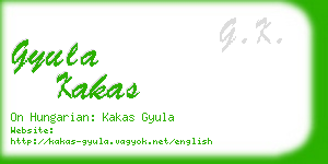 gyula kakas business card